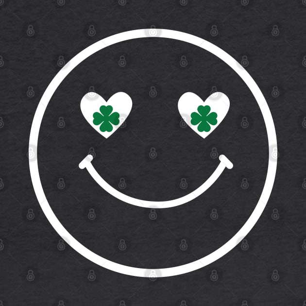 Smiley Face St Patricks Day Shamrocks by Illustradise